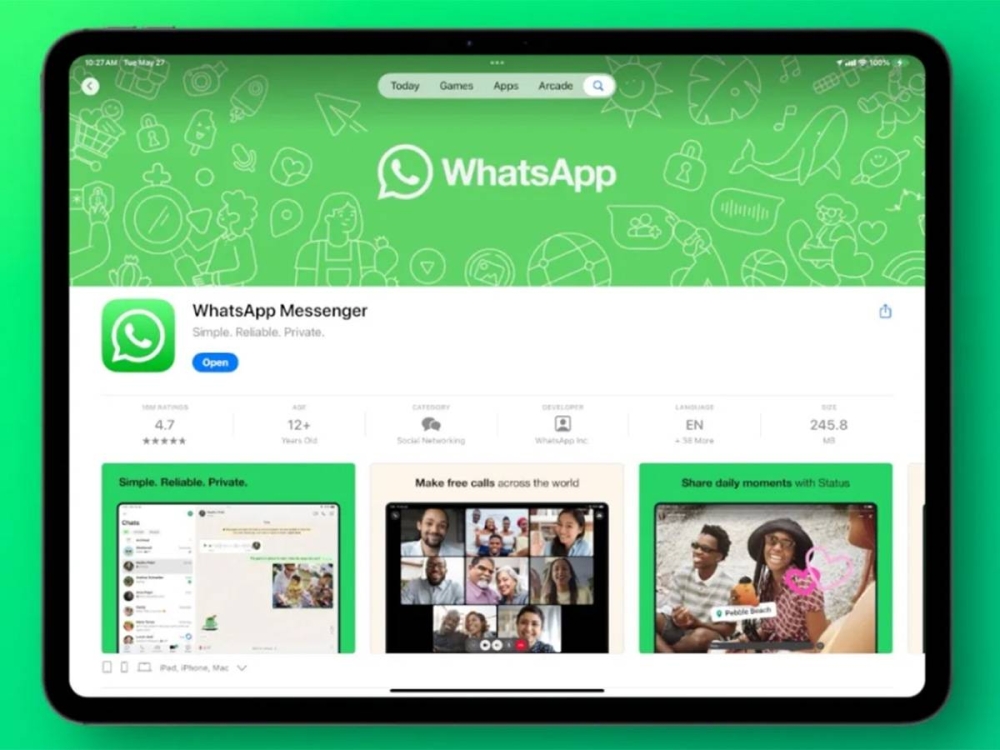 إطلاق تطبيق واتساب لأجهزة آيباد